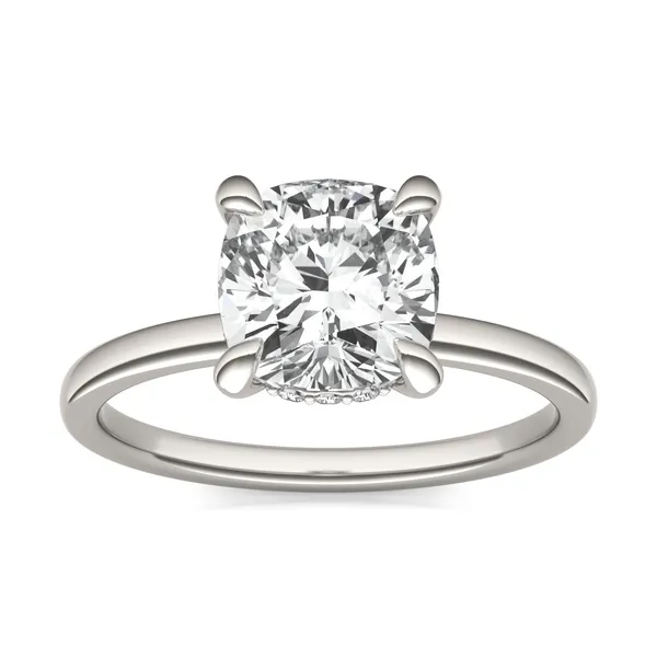 Cushion Custom Hidden Halo Classic Engagement Ring